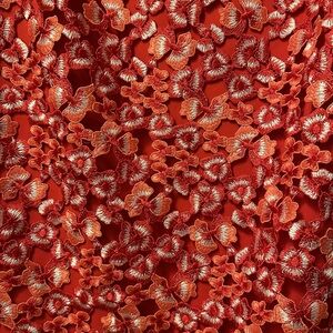 Alice + Olivia Red Embellished A-Line Dress